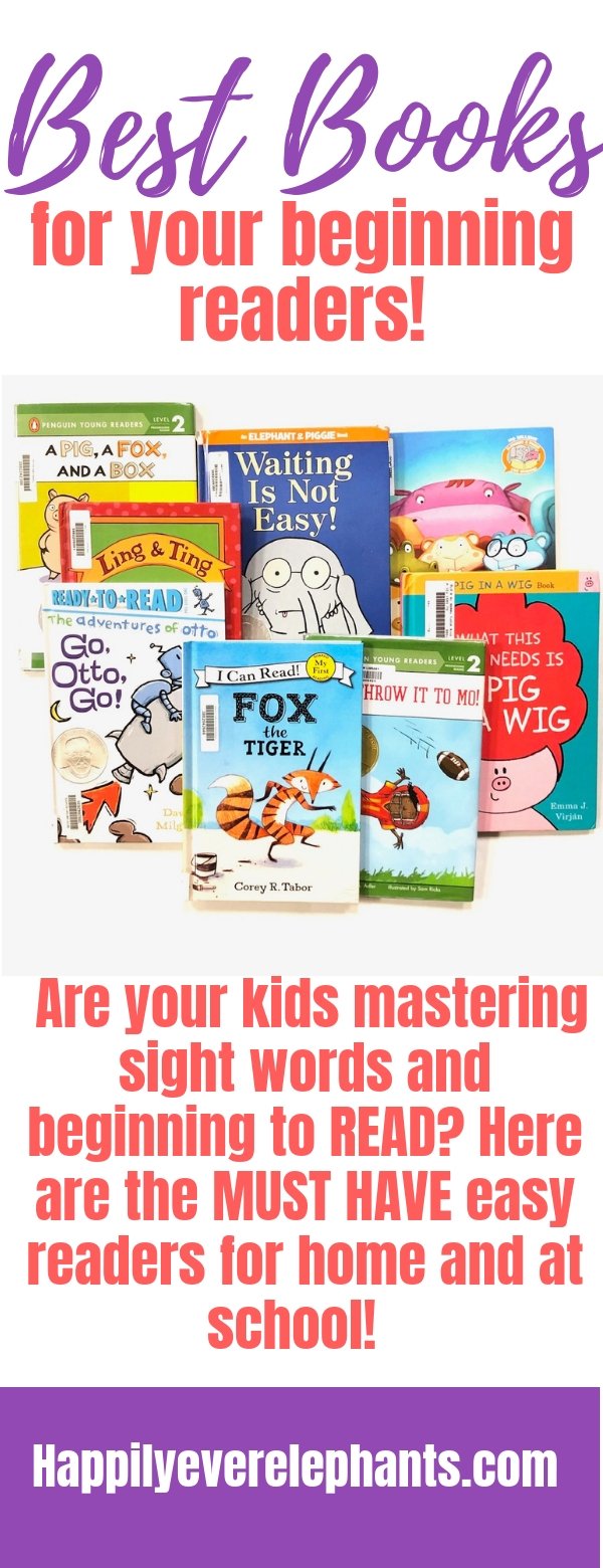 Best Books for Beginning Readers, including pre reader books, easy books similar to kindergarten reading passages, and easy books for 1st graders