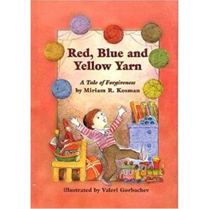 Jewish Children's Books, red blue and yellow yarn.jpg